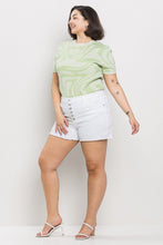 Button Up White Shorts - Curvy