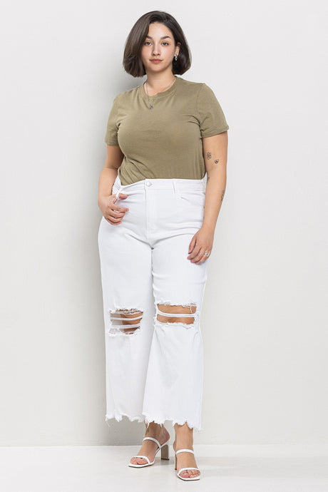 Paloma Blanca High Rise Wide Crop Jean
