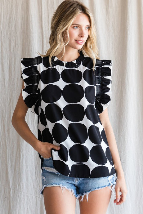 Dot to Dot Top - Black