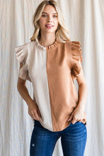 Color Block Top - Taupe