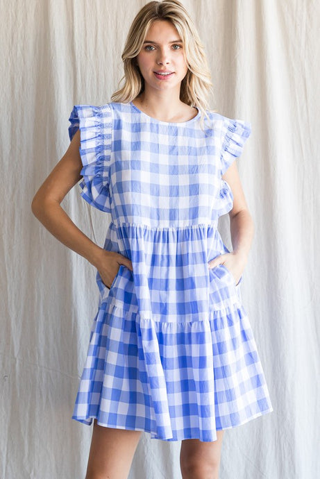 Dreamy Skies Gingham Dress