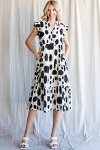 Move Over Cow Pattern Midi Dress