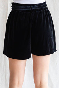 Black Velvet Shorts