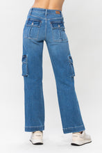 Highwaist Cargo Denim Wide Leg Jeans