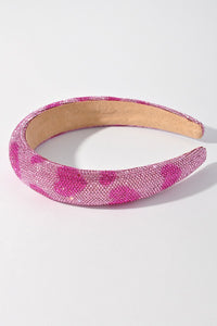 Rhinestone Heart Headband - Pink