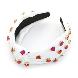 Rhinestone Heart Jeweled Headband