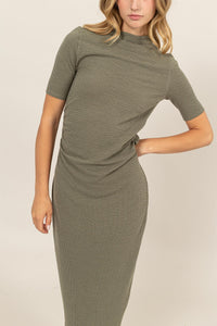 Simplistic Sophistication Midi Dress - Olive