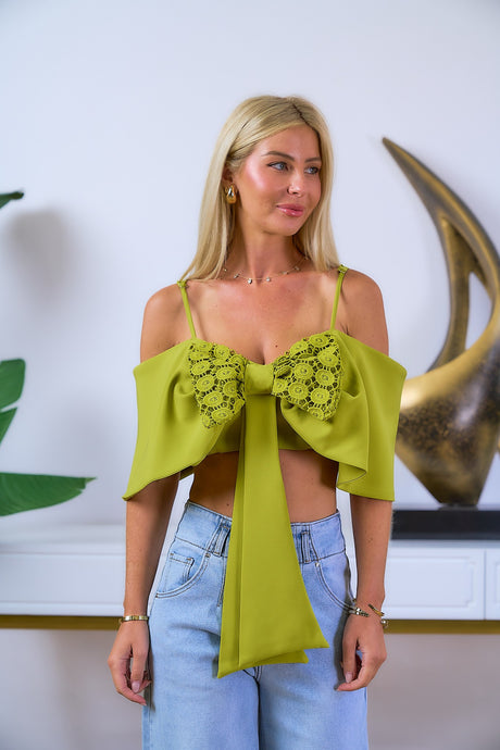 Blown Away Bow Crop Top