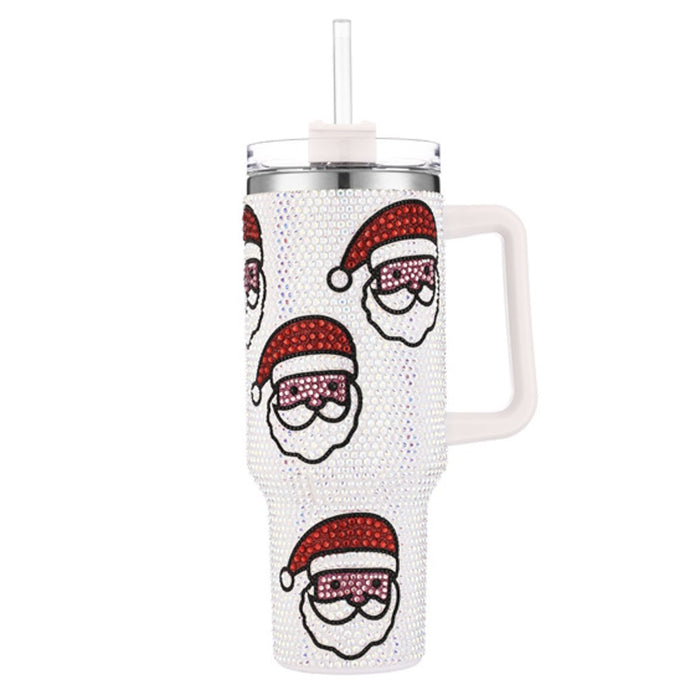 Rhinestoned Santa 40 oz Tumbler