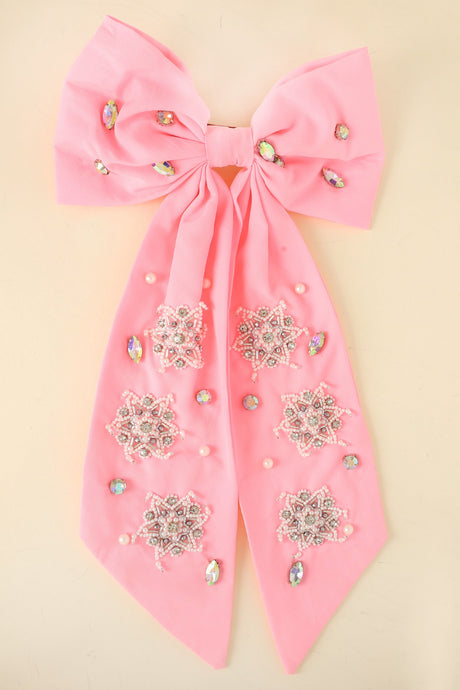 Snow Flake Hair Bow