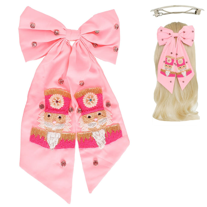 Nutcracker Hair Bow - Pink