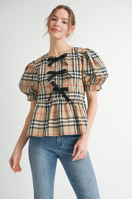 Bailey Bow Peplum Top
