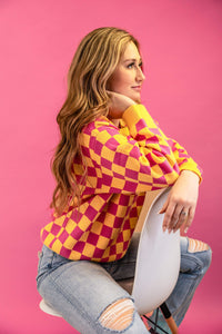 Charlotte Checkered Sweater