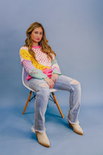 Danica Colorblock Distressed Sweater