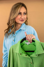 Presley Button Up Pullover in Blue