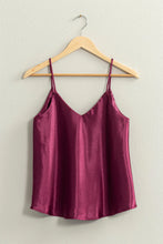 Valentina Silk Tank - Sangria