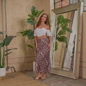 Leopard Print Maxi Skirt
