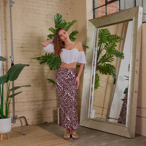 Leopard Print Maxi Skirt