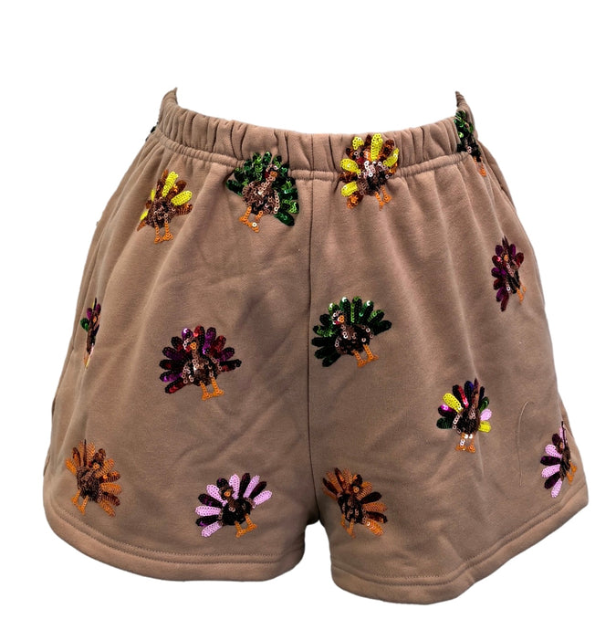 Tan Multi Turkey Shorts