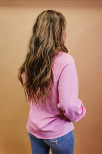 Penny Pink Long Sleeve Knit Top
