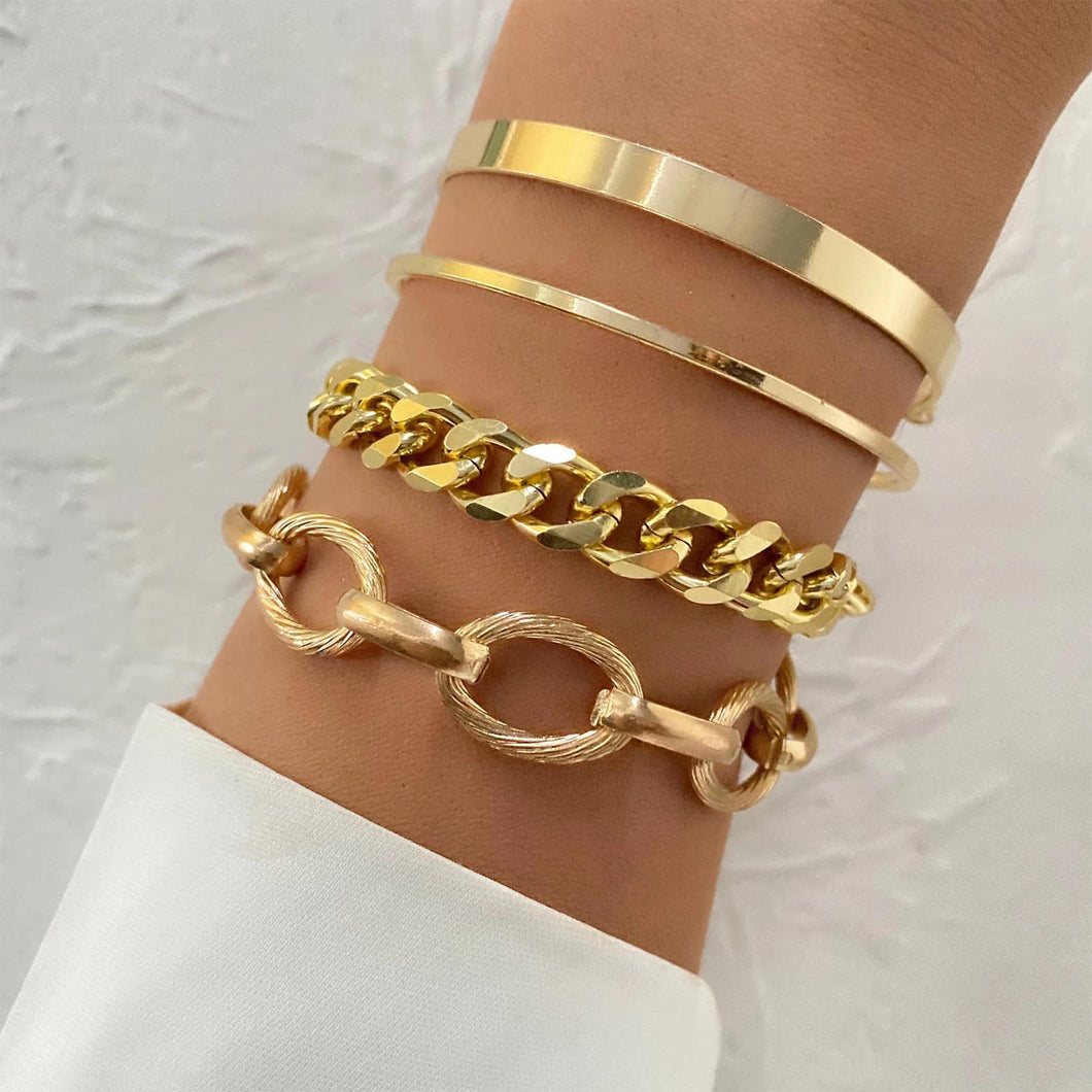 Golden Bracelet Stack