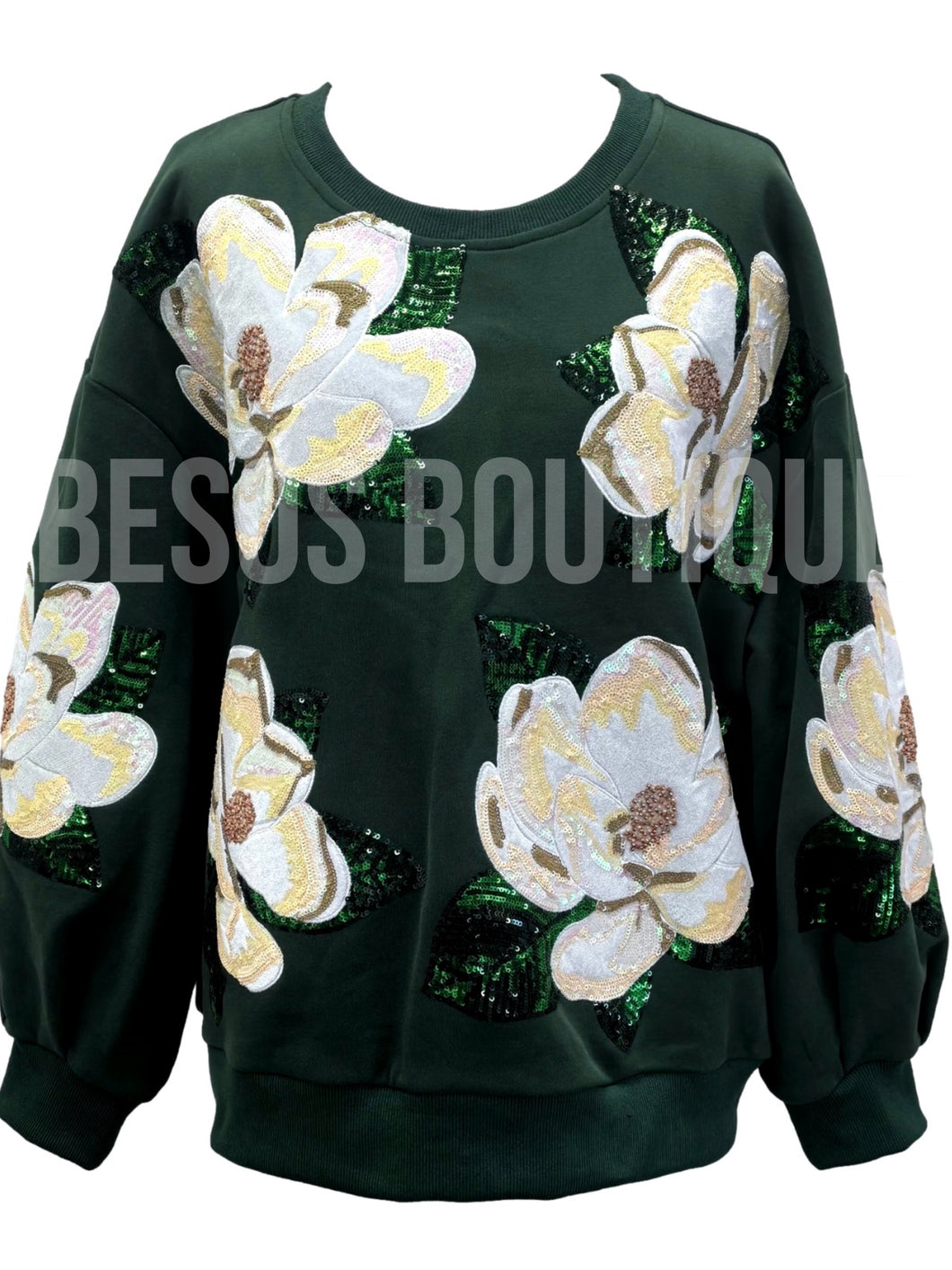 Dark Green Magnolias Sweatshirt