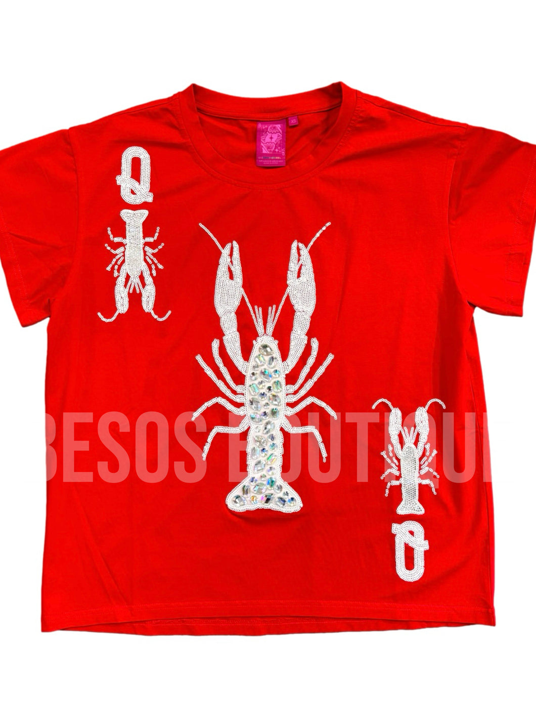 Red Crawfish Card Tee