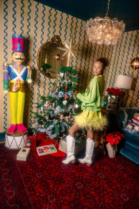 PALE GREEN MARTINI NUTCRACKER CARDIGAN