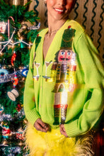PALE GREEN MARTINI NUTCRACKER CARDIGAN