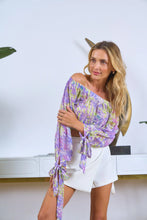 Lilly Printed Crop Top - Purple