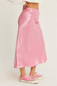 Rosario Rose Satin Skirt