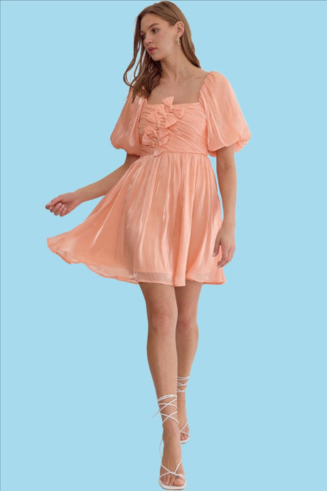Penelope Peach Iridescent Dress