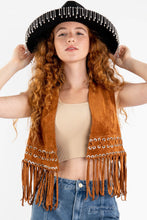 Canela Suede Fringe Vest