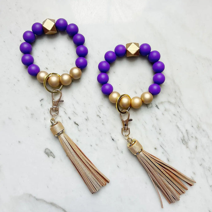 Purple & Gold Keychain