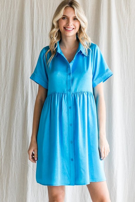 Be Seen Button Up Dress