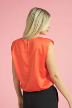 Space City Shoulder Pad Sleeveless Top